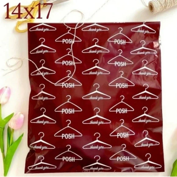 Poshmark JUMBO PolyMailers 14x17 Posh Hanger - A Reseller Staple 10ct Free Gift - Picture 1 of 3
